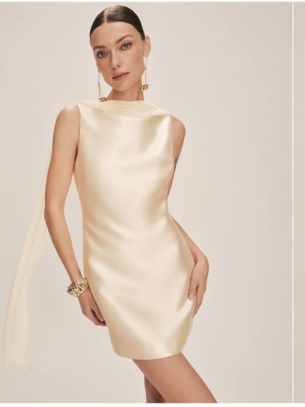 Reformation Ecru Dress